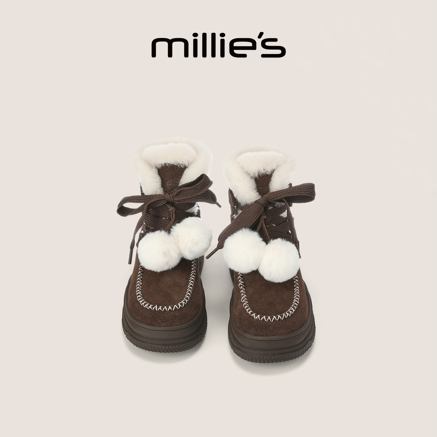 妙丽官方旗舰加绒雪地靴