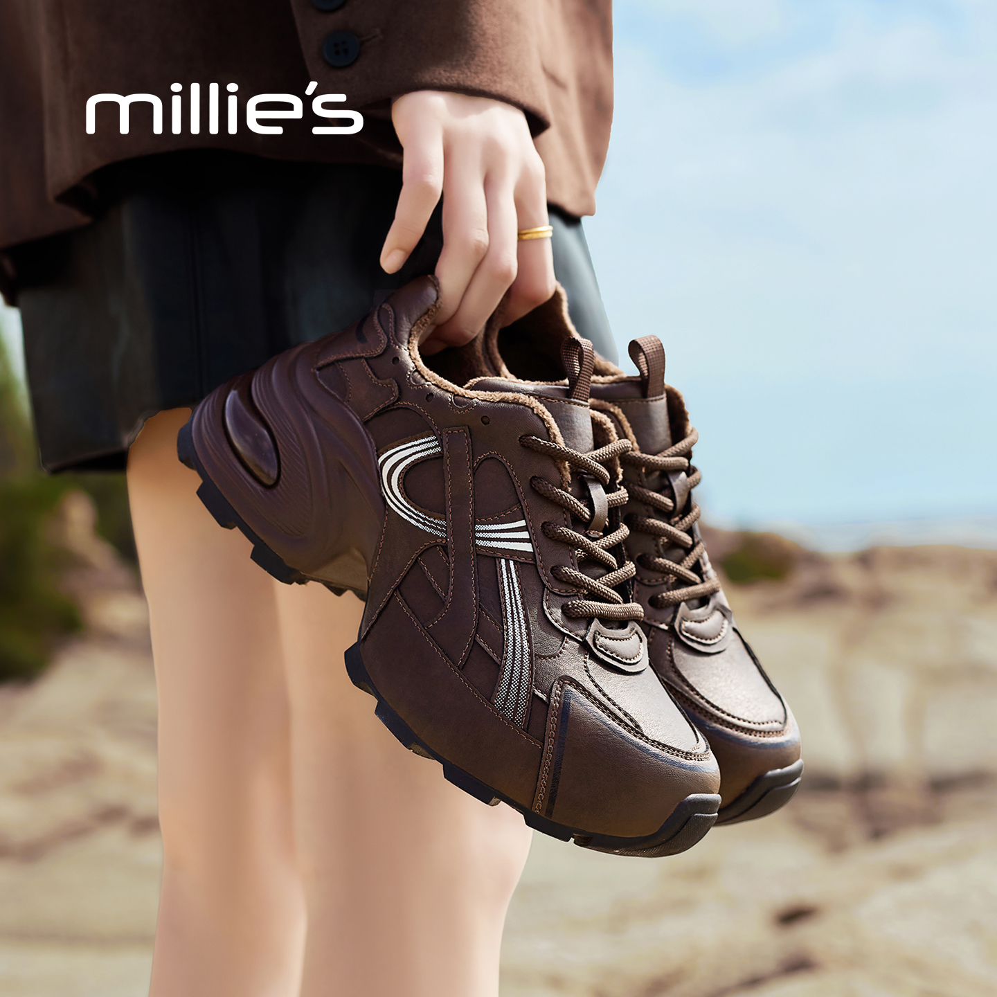 妙丽加绒保暖时尚休闲鞋