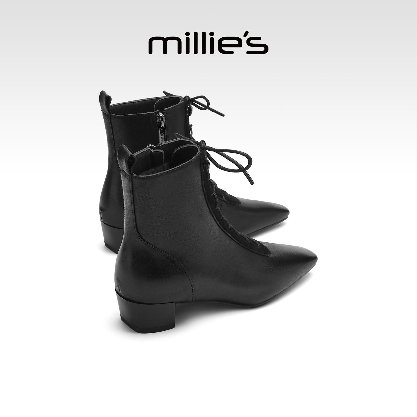 millies妙丽女靴2025年秋冬季新款加绒保暖棉鞋舒适软底骑士短靴