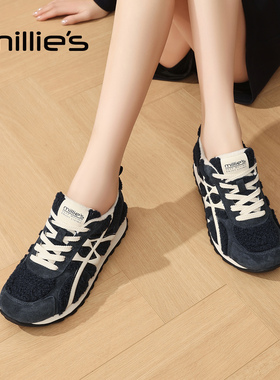 MILLIE S/妙丽女鞋跑道休闲健步增高女子公路德训鞋耐磨保暖