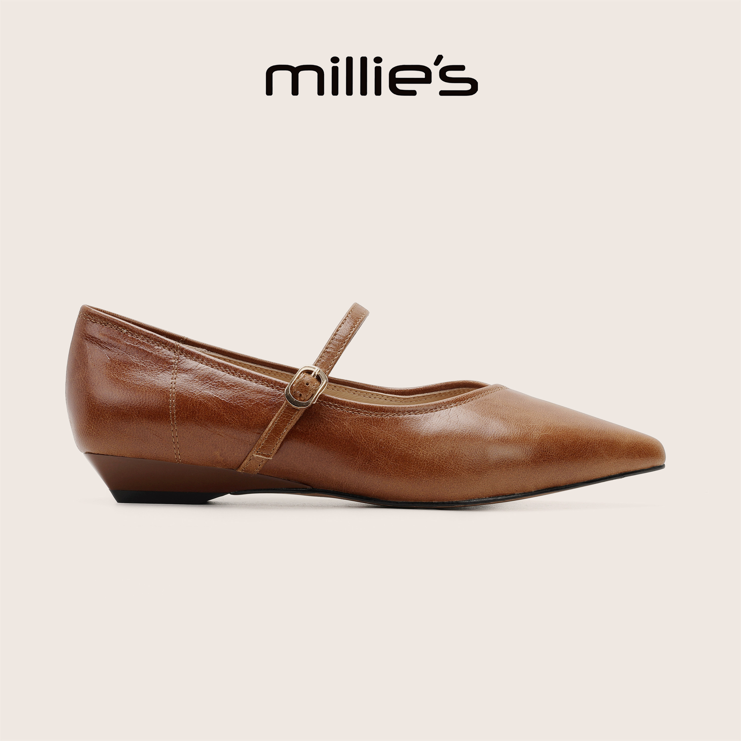 MILLIE'S/妙丽官方旗舰店复古风巨好看玛丽珍鞋不累脚舒适百搭女C