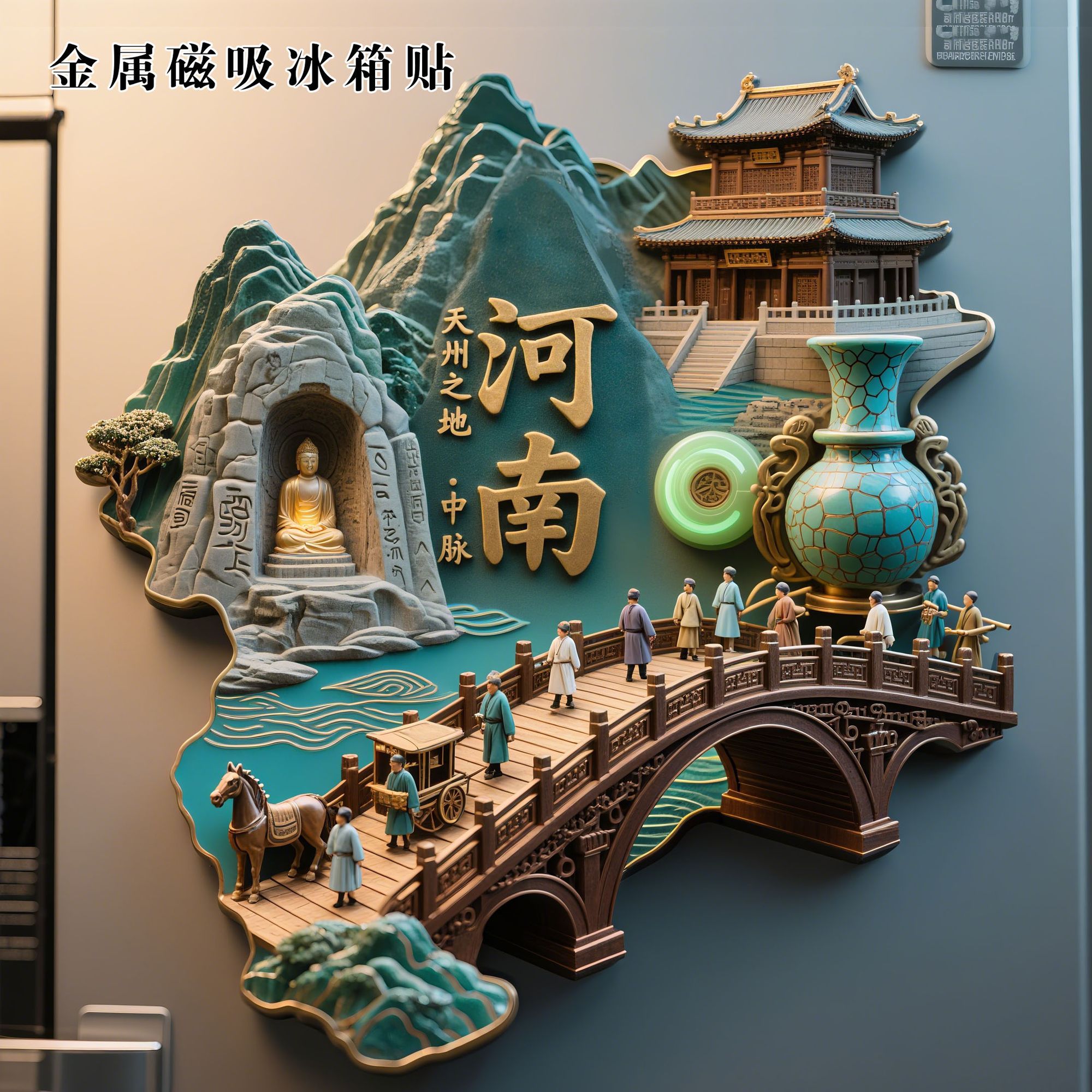 【河南】金属磁吸冰箱贴