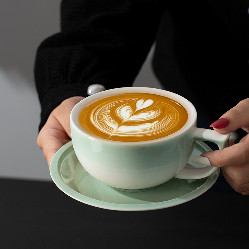 koonan咖啡杯子高档精致 拿铁咖啡杯套装 陶瓷咖啡杯轻奢高级感