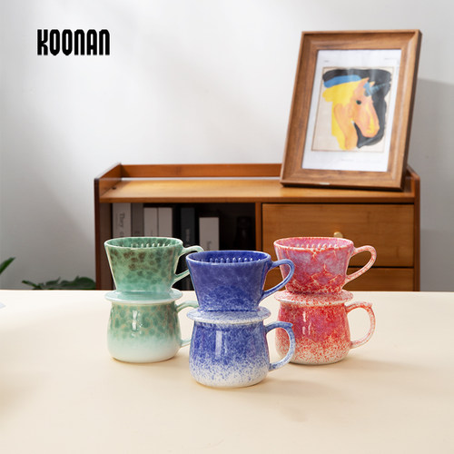 koonan窑变扇形滤杯扇形单孔