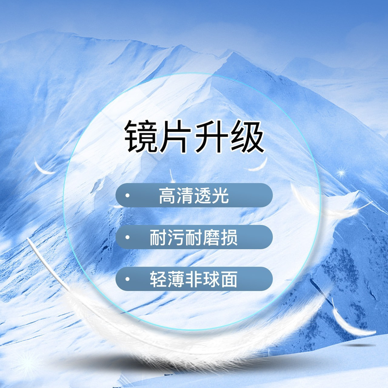 定制近视防蓝光非球面镜片男售后耐磨轻薄超薄防辐射平光高清