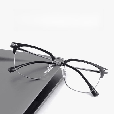 VIPOL威珀斯文理工男镜框半框眼镜男士眼镜防蓝光近视散光变色