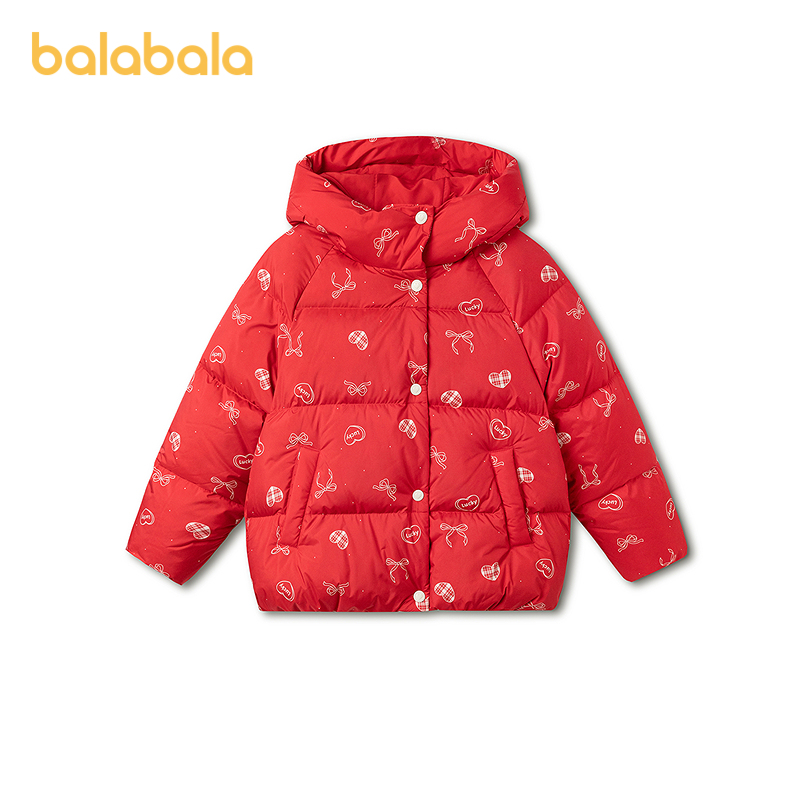 【balaOne】巴拉巴拉童装儿童羽绒服女童2025新款春装拜年服甜美