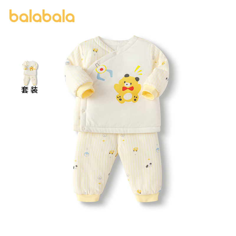 巴拉巴拉儿童内衣套装男女童家居秋衣秋裤高腰护肚活泼可爱时尚萌
