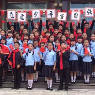 男童中山装 六一儿童民国风学生装 朗诵合唱服女童演出服五四青年装