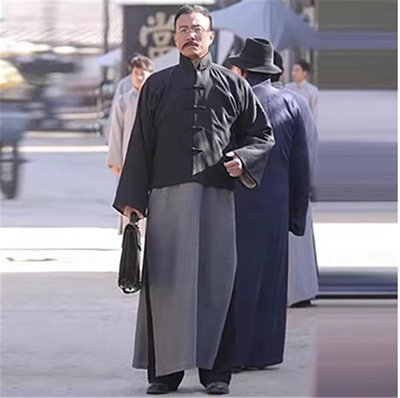 民国装清朝古装长衫马甲套装