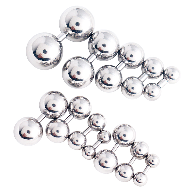 钛钢男性饰品穿刺钉系带pa穿孔短杆阴环欧美个性女大球短杆耳骨钉