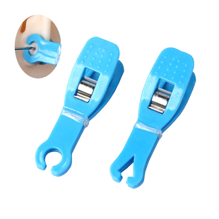 一次性穿刺工具塑料固定夹脐环打耳洞唇孔定位穿孔夹三角圆头开口