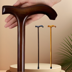 新款老人拐杖一体实木拐棍老年人手杖轻便防滑柱手棍木质助行拐杖