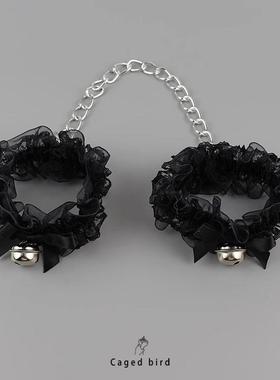 笼中鸟禁欲系性感蕾丝铃铛手环脚环情侣道具纯欲铐镣女链环剧本杀