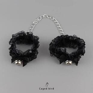 笼中鸟禁欲系性感蕾丝铃铛手环脚环情侣道具纯欲铐镣女链环剧本杀