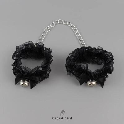 笼中鸟禁欲系性感蕾丝铃铛手环脚环情侣道具纯欲铐镣女链环剧本杀