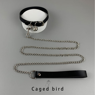 成人脖子颈带情侣锁骨链女链子脖环铃铛牵引绳项链项圈cos笼中鸟