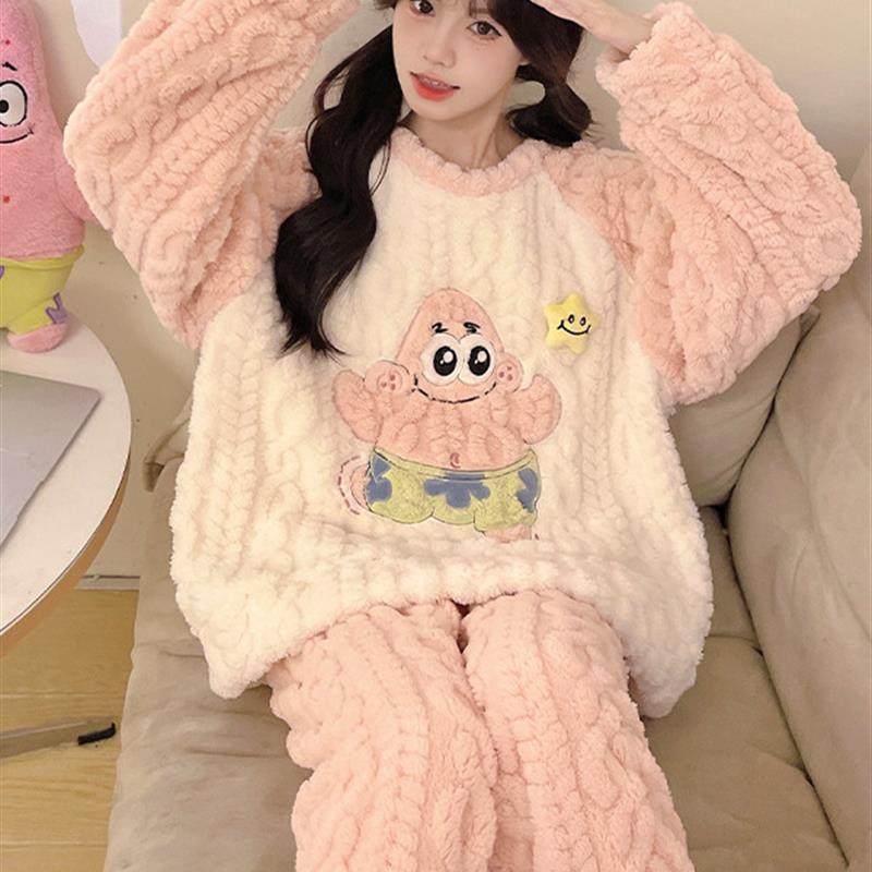 秋冬薄绒保暖女孩睡衣女童亲子提花绒少女初中生冬天珊瑚绒家居服,童装/婴儿装/亲子装,家居服套装,淘宝优惠券,粉丝福利购,淘宝优惠卷