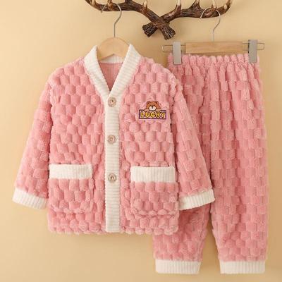 秋冬季儿童睡衣加厚款珊瑚绒女童中大童女孩女生可外穿法兰绒套装