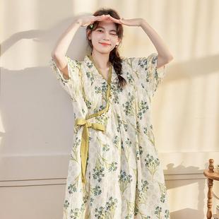 浴巾比纯棉纱布吸水薄2025新睡袍成人夏 浴袍女家用可穿裹全身大码