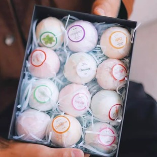 joyous花瓣系列套装礼盒沐浴泡澡球舒缓肌肤气泡弹爆炸浴盐浴球