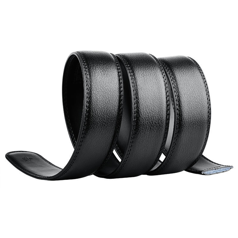 JEVI皮带男真皮不带头自动扣腰带牛皮青年无头带身韩版裤带条