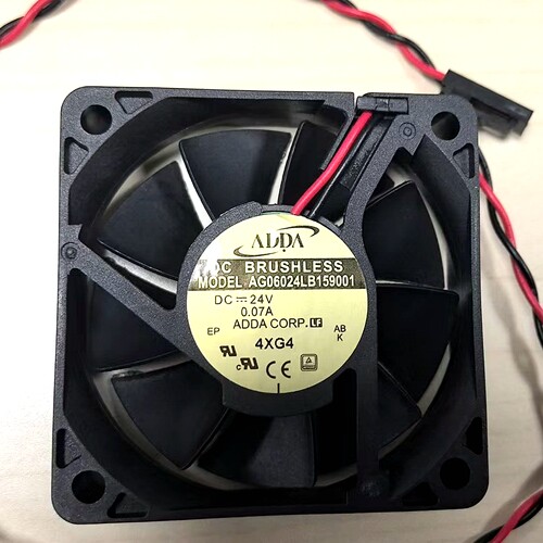 ADDA AG06024LB159001 6025 24V 0.07A 变频器电源小型充电桩风扇