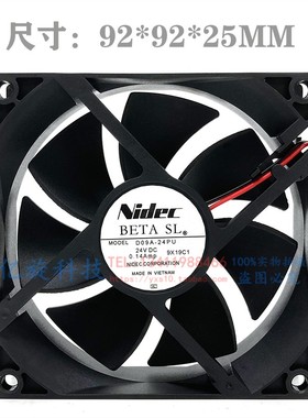 全新Nidec BETASL 9025 9CM D09A-24PU 24V 0.14A 焊机变频器风扇