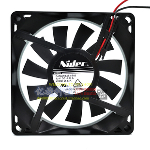 Nidec DJT80RBAS1-S02 12V 0.04A 8015 8cm 超静音电冰箱散热风扇