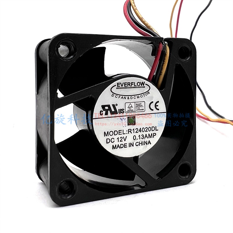 R124020DL EVERFLOW 4020 12V0.13A 4CM服务器1u电源静音散热风扇