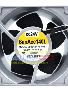 三洋SanAce 140L 9LB1424H5H03 24V 0.63A 14厘米 金属耐高温风扇