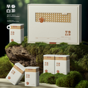 新款白茶礼盒高端茶叶包装盒半斤装通用安吉白茶包装空盒子定制