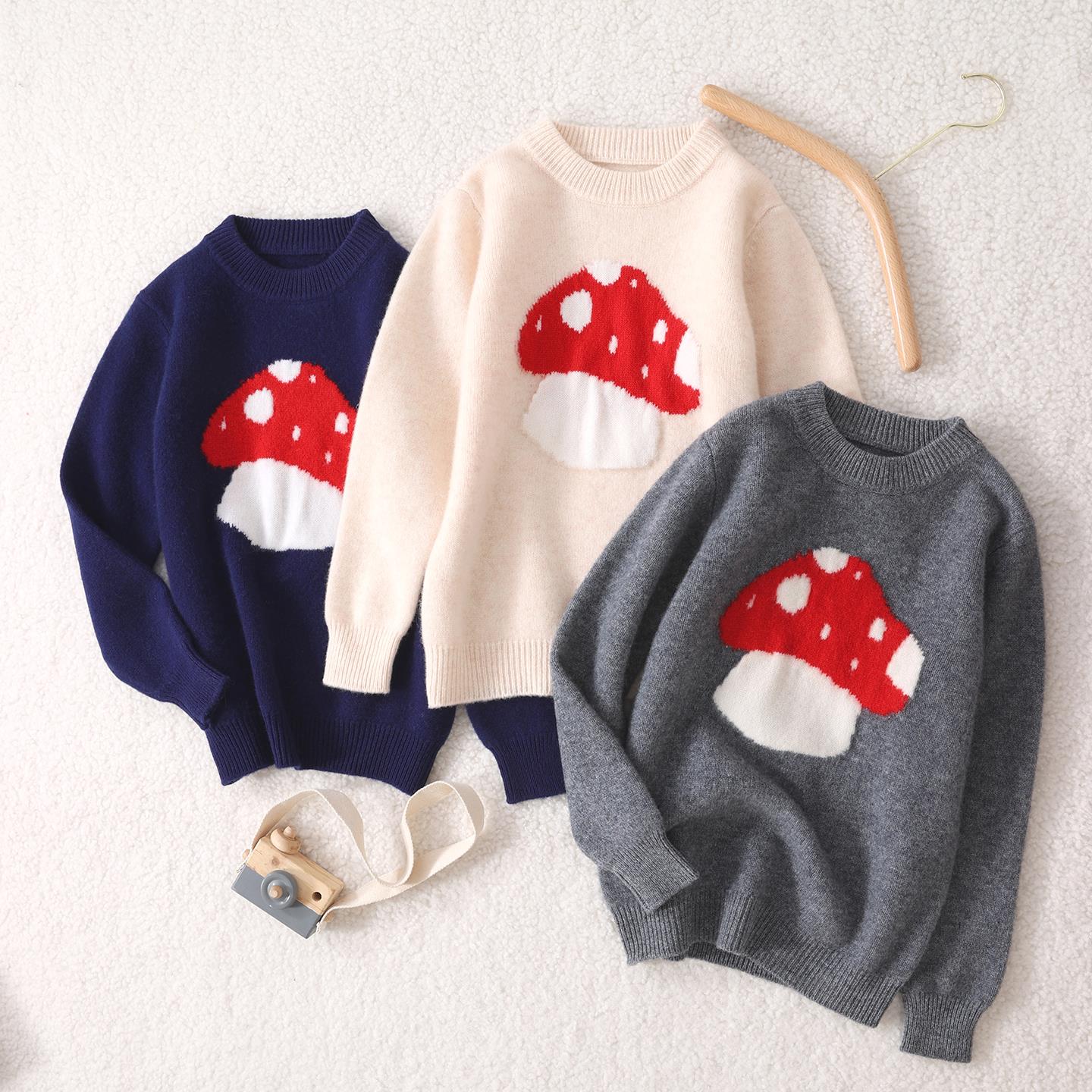 秋冬童装100%纯羊毛衫男