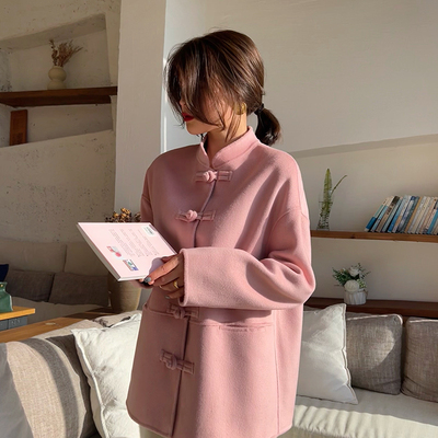 中国风复古双面羊绒大衣