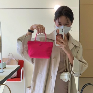 韩国小众minitmute全秀林mini尼龙迷你手提篮子包通勤百搭托特包