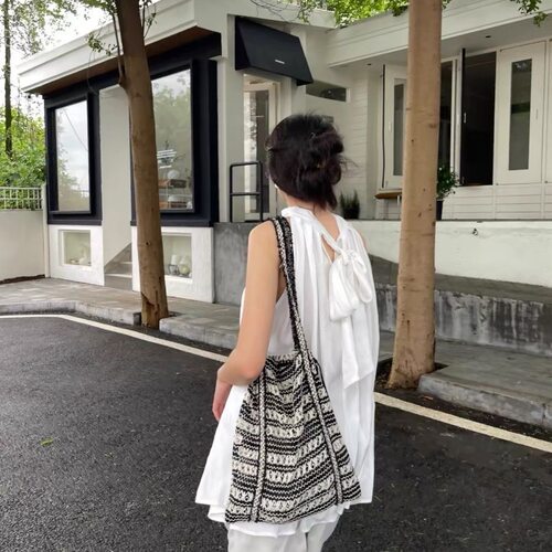 Jophpiece镂空渔网大容量包