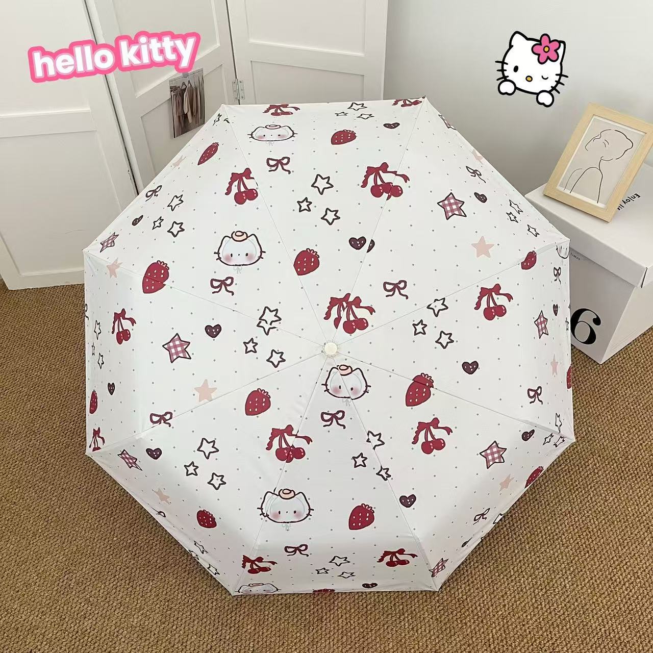 helloKitty太阳伞黑胶遮阳伞