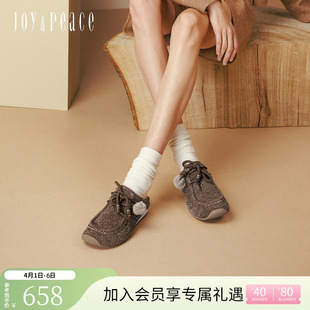 真美诗秋季 长毛牛绒复古包头半拖鞋 勃肯袋鼠鞋 女11031CH5 新款