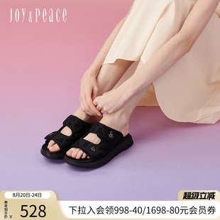 真美诗夏季 女10007BT4 新款 休闲厚底运动膨胀感泡芙沙滩拖鞋