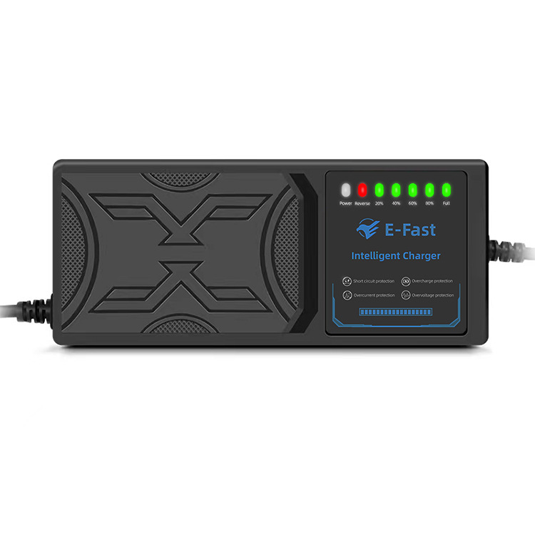 60V20AH电动车充电器7灯电量显示反接保护温度保护充满关机