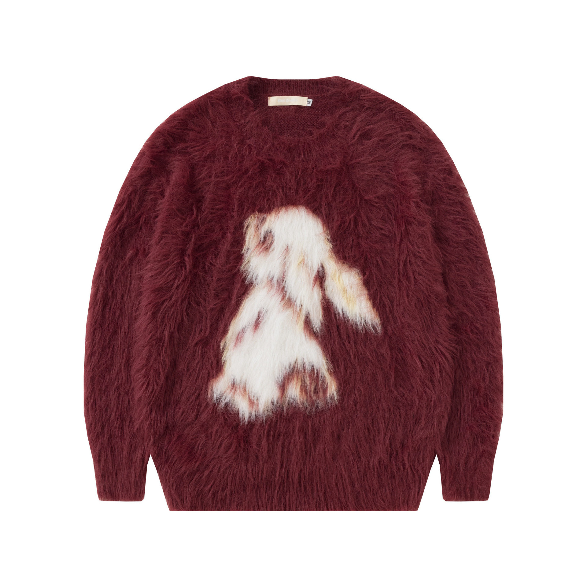 新年圣诞节红色小兔子毛绒绒毛衣女宽松圆领保暖慵懒风软糯针织衫