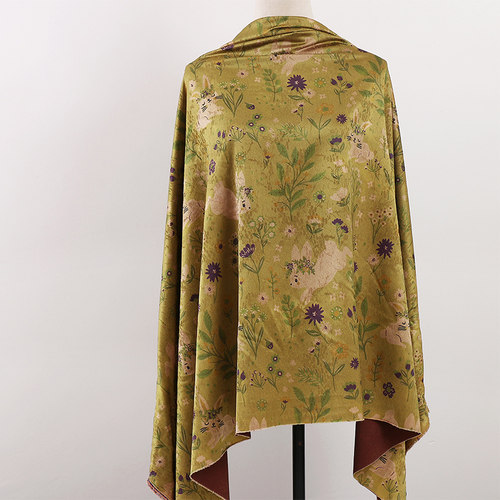 重磅小花提花面料 秋冬连衣裙旗袍外套布料 古风提花布零剪布料