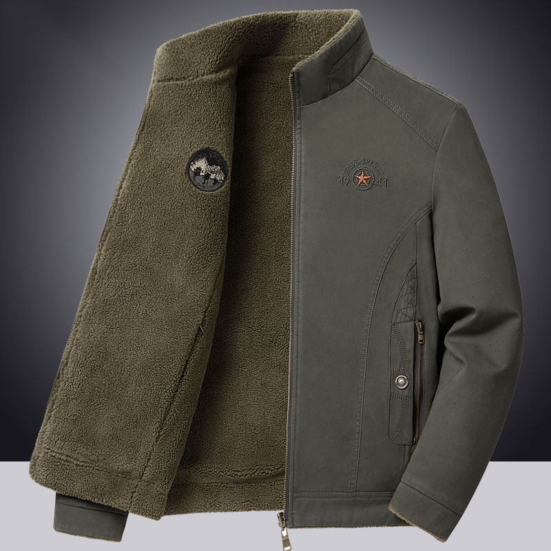 마롤리오 리버시블  멋진 양고기 벨벳 하이 버전으로 패셔너블한 플러스 벨벳 두꺼운 재킷을 연출한 남성용 재킷