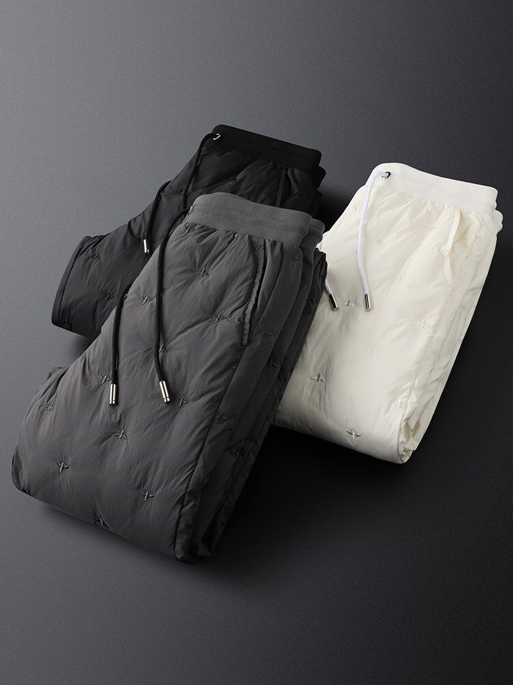 MAROLIO 추위와 따뜻함에도 강하고 일정한 온도가 오래 지속됩니다  남성용 스노우 아우터웨어 바지를 위한 가볍고 고급스러운 품질의 겨울 다운 바지