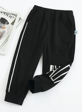 非常小鱼81165清仓春季男童针织休闲柔软舒适时尚收口长裤100