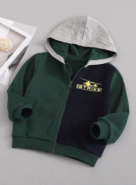 非常小鱼60525新款秋季男童纯棉针织长袖针织拉链外套上衣90-130