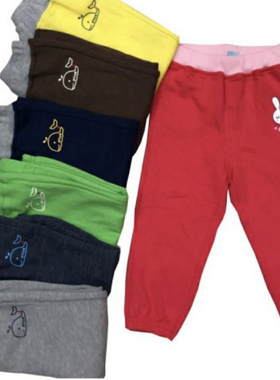 非常小鱼83561新款男女童春秋装纯棉针织休舒服闲收口长裤80-120