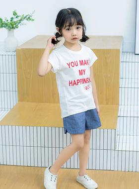 非常小鱼29438清仓女童夏季纯棉超薄半袖T恤上衣100-140满68包邮