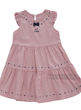 非常小鱼28458清仓女童童装夏季背心裙时尚棉麻薄款宝宝连衣裙