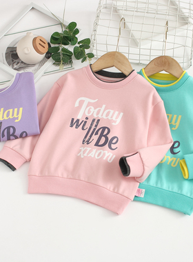 非常小鱼61771秋季新款女童休闲针织圆领T恤上衣100-140